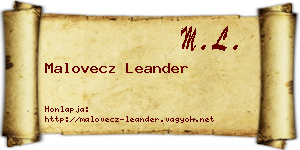 Malovecz Leander névjegykártya